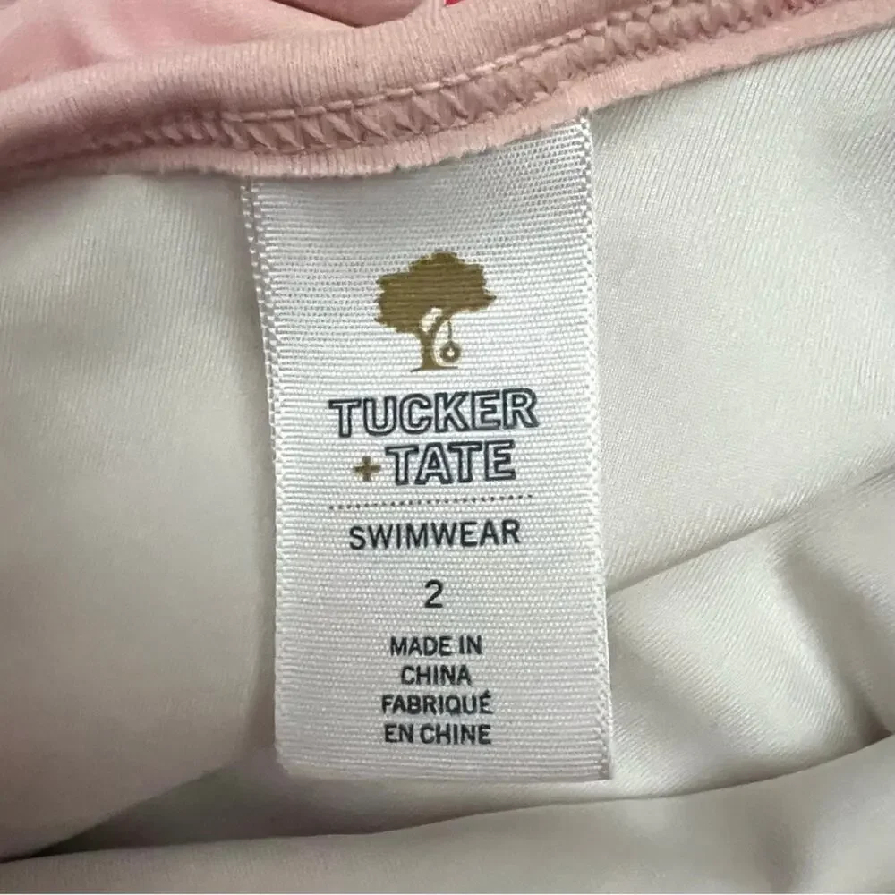 🌻3/$25 Tucker + Tate One Shoulder Swimsuit Girls 2T Pink Strawberry One Piece